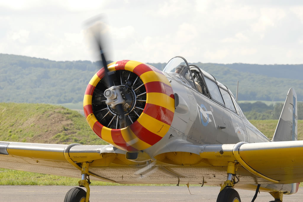 T-6 Texan, Registration F-AZCM, at Luxeuil in France T-6 Texan, Registration F-AZCM, at Luxeuil in France